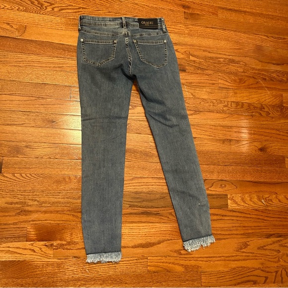 GRACE in LA JEANS Zipper Leg Women’s size 27 Skinny Jeans - Picture 7 of 9